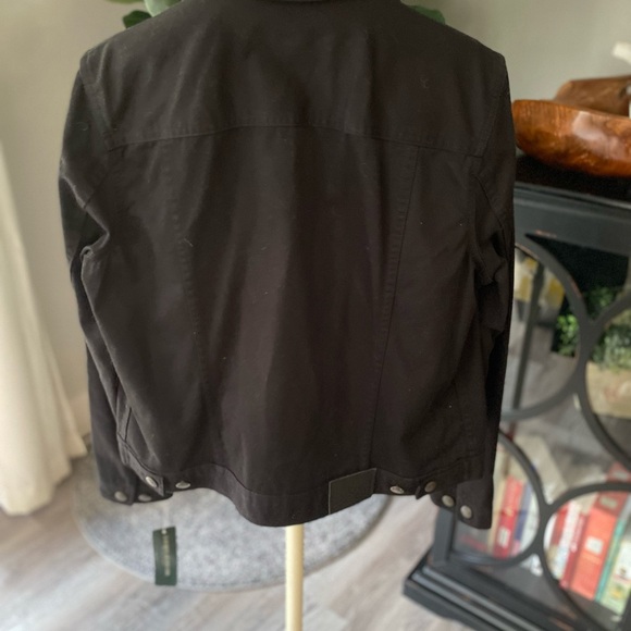 NWT Lauren Ralph Lauren black denim jacket size large - Picture 5 of 5